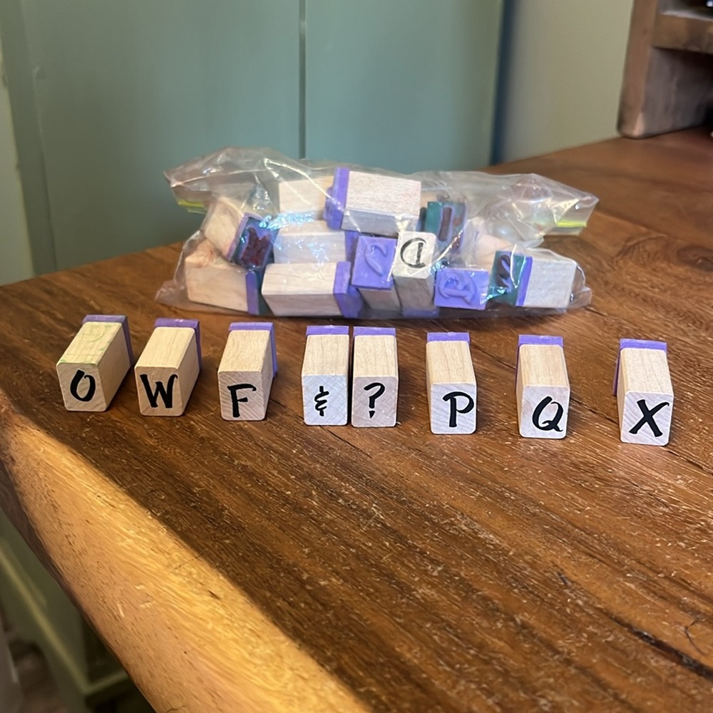 Wooden Alphabet Stamps